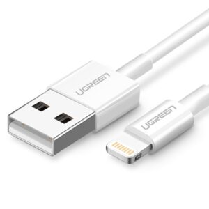 Ugreen US155 20728 USB-A / Lightning MFi 2.4A kabelis 1m - baltos spalvos - Image 2