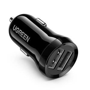Ugreen car charger 2x USB 24W 4.8 A (2x 2.4 A) juodos spalvos (50875)