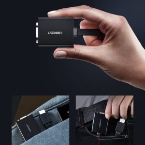 Ugreen adapter HDMI - VGA micro USB / audio 3.5 mm mini jack black (40248) - Image 9