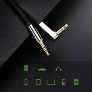 Ugreen flat kabelis AUX audio kabelis 3.5 mm mini jack 2m silver (10599) - Image 5