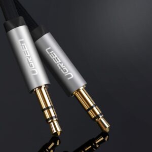 Ugreen flat kabelis AUX audio kabelis 3.5 mm mini jack 2m silver (10599) - Image 6