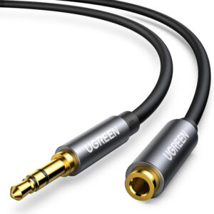 Ugreen AV118 10592 kabelis 3.5 mm mini jack (male) / 3.5 mm mini jack (female) 1m - silver