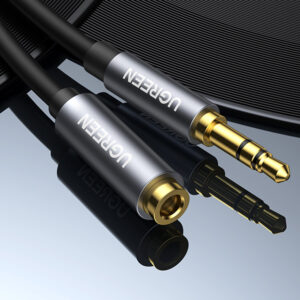 Ugreen AV118 10592 kabelis 3.5 mm mini jack (male) / 3.5 mm mini jack (female) 1m - silver - Image 4