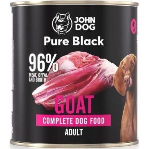 JOHN DOG Pure Black Ožkiena - drėgnas ėdalas šunims - 800g