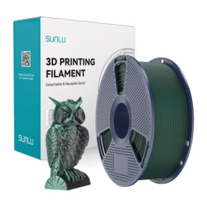 Sunlu PLA+ Silk Dual Color Filament juodos spalvos and Green