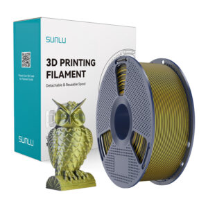 Sunlu PLA+ Silk Dual Color Filament juodos spalvos and Gold