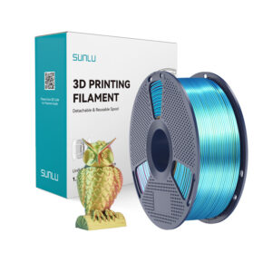 Sunlu PLA+ Silk Tri-Color Filament red, yellow, and green