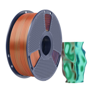 Sunlu PLA+ Silk Tri-Color Filament orange, blue, and green - Image 2
