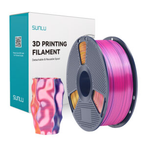 Sunlu PLA+ Silk Tri-Color Filament red, yellow, and blue