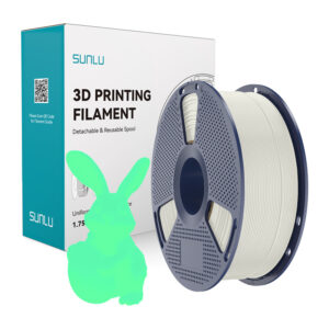 Sunlu PLA Glow-in-the-Dark Filament baltos spalvos and Green