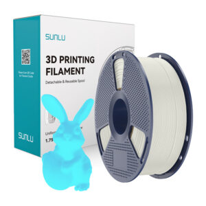 Sunlu PLA Glow-in-the-Dark Filament baltos spalvos and Blue