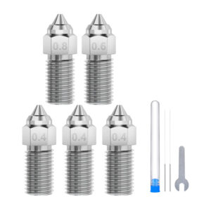 ELEGOO Neptune 4 / 4 Pro Hardened Steel Nozzle Set 0.4 mm x3, 0.6 mm x1, 0.8 mm x1