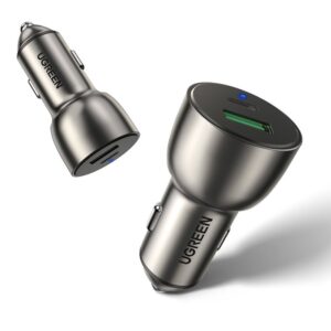 Ugreen Car Charger USB / USB Type C Quick Charge 3.0 Power Delivery 36W 3A pilkos spalvos (CD213 60980) - Image 2