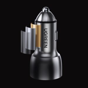 Ugreen Car Charger USB / USB Type C Quick Charge 3.0 Power Delivery 36W 3A pilkos spalvos (CD213 60980) - Image 6