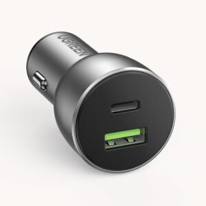 Ugreen Car Charger USB / USB Type C Quick Charge 3.0 Power Delivery 36W 3A pilkos spalvos (CD213 60980) - Image 4