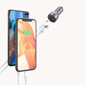 Ugreen Car Charger USB / USB Type C Quick Charge 3.0 Power Delivery 36W 3A pilkos spalvos (CD213 60980) - Image 5