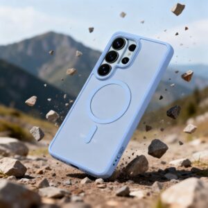 Tech-Protect MagMat MagSafe Samsung Galaxy S26 Ultra MATINIS DANGTELIS SKY BLUE - Image 5
