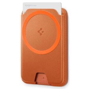 Spigen Valentinus MAgFit+ MagSafe Universal Magnetic Card Holder Metallic oranžinės spalvos - Image 5