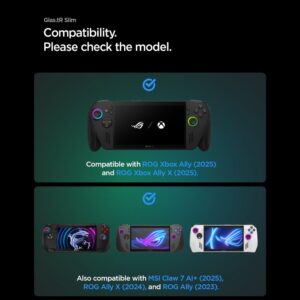 Apsauginis stiklas Spigen GLAS.TR SLIM 2-PACK ROG ALLY / ALLY X 2023-2025 / MSI CALW 7 AI+ CLEAR - Image 5