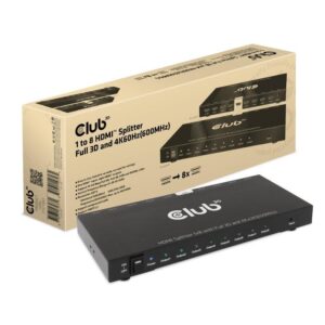 I/O VIDEO SPLITTER HDMI 8PORT/3D 4K 60HZ CSV-1383 CLUB3D