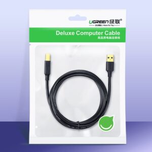 Ugreen USB Type B printer kabelis (male) - USB 2.0 (male) 480 Mbps 1.5 m juodos spalvos (US135 10350) - Image 5