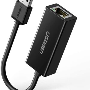 Ugreen external network card RJ45 - USB 2.0 100 Mbps Ethernet juodos spalvos (CR110 20254) - Image 2