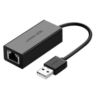 Ugreen external network card RJ45 - USB 2.0 100 Mbps Ethernet juodos spalvos (CR110 20254)