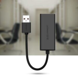 Ugreen external network card RJ45 - USB 2.0 100 Mbps Ethernet juodos spalvos (CR110 20254) - Image 5