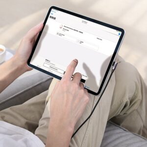 Ugreen US255 50125 USB-C (straight) / USB-C (angled) PD QC kabelis 60W 3A 2m - pilkos spalvos - Image 3