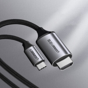 Ugreen kabelis HDMI kabelis - USB Type C 4K 60 Hz 1.5 m juodos spalvos-pilkos spalvos (MM142 50570) - Image 4