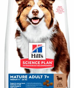 Hill's Science Plan Medium Mature Adult 7+ Lamb sausas pašaras šunims, 14 kg