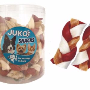 Skanėstas šunims JUKO Snacks Braided braid with Beef su jautiena, 40 vnt., 1 vnt.