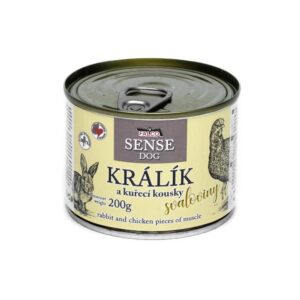 FALCO SENSE DOG triušiams ir vištiena raumenų skardine 200 g, 6 vnt.