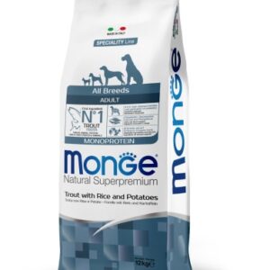 Monge All Breeds adult dog Trout maistas šunims 12 kg