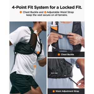 Spigen A721 Dynamic Shield Running Vest Active (L-XL) + Soft Flask juodos spalvos - Image 6