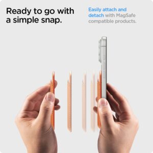 Spigen Valentinus MagSafe Universal Magnetic Card Holder Metallic oranžinės spalvos - Image 6