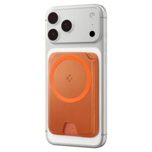 Spigen Valentinus MAgFit+ MagSafe Universal Magnetic Card Holder Metallic oranžinės spalvos - Image 6