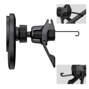 Tech-Protect V21 Magnetic MagSafe Dashboard & Vent automobilinis telefono laikiklis su belaidžiu įkrovimu 25W QI2.2 juodos spalvos - Image 6