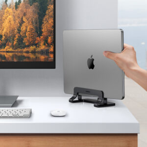 Ugreen Aluminum Vertical Stand Holder Stand for MacBook Laptop Tablet Silver (20471 LP258) - Image 3