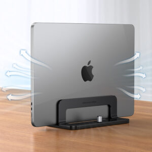 Ugreen Aluminum Vertical Stand Holder Stand for MacBook Laptop Tablet Silver (20471 LP258) - Image 4