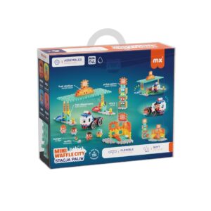 MARIOINEX Mini Waffle City statybiniai blokai Degalinė, 148 vnt. - Image 3