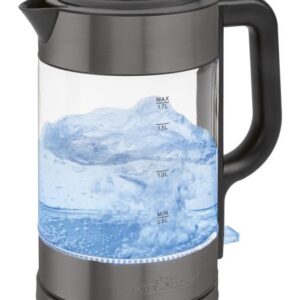 ProfiCook PC-WKS 1322 G elektrinis virdulys 1,7 L 2200 W Juoda, Permatomas