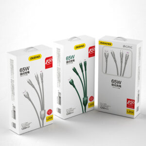 Dudao 3in1 USB cable - Lightning / microUSB / USB Type C 65W 1.2m gray (L20X) - Image 4