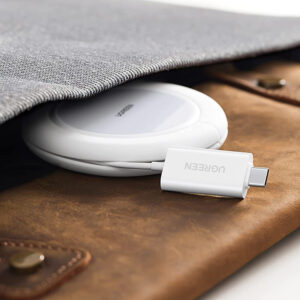 Ugreen CD245 40123 wireless Qi / MagSafe charger 15W with USB-C kabelis - baltos spalvos - Image 6
