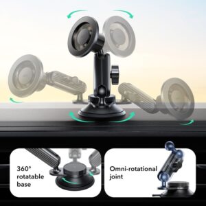 ESR OmniLock Magnetic MagSafe Dashboard car mount juodos spalvos - Image 5