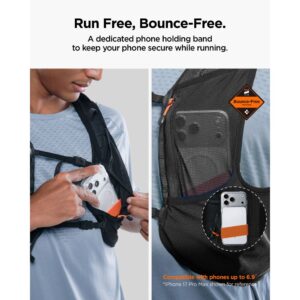 Spigen A721 Dynamic Shield Running Vest Active (M-L) + Soft Flask juodos spalvos - Image 7