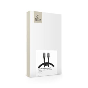 Tech-Protect UB11T ULTRABOOST TYPE-C KABELIS PD 240W / QC3.0 100CM JUODAS - Image 7