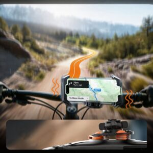 Tech-Protect V6 UNIVERSALUS DVIRAČIO IR MOTOCIKLO LAIKIKLIS JUODAS - Image 7