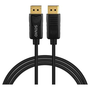 Savio CL-206 „DisplayPort“ kabelis 3 m Juoda
