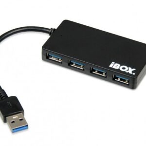 iBox IUH3F56 sąsajos šakotuvas USB 3.2 Gen 1 (3.1 Gen 1) Type-A 5000 Mbit/ai Juoda